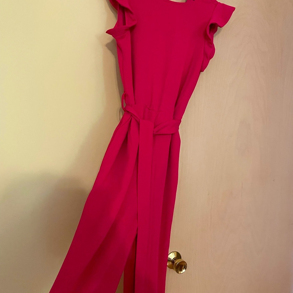 Cute pink jumpsuit worn once!!